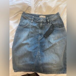 Guess Blue High Rise Jean Skirt Classic Style
